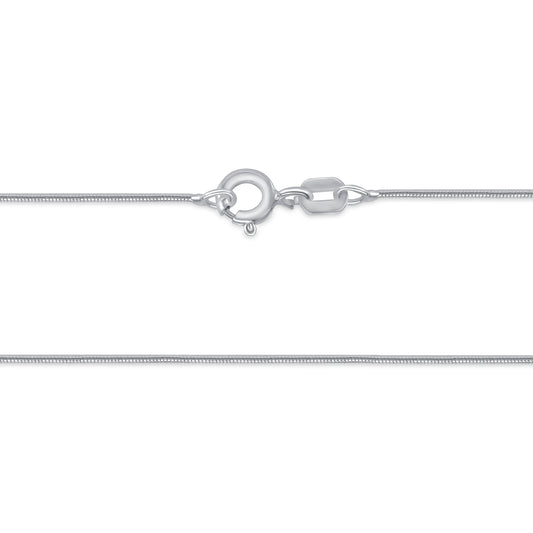 Silver 925 Rhodium Plated Snake 015 1.2mm Chain. SNAKE015R