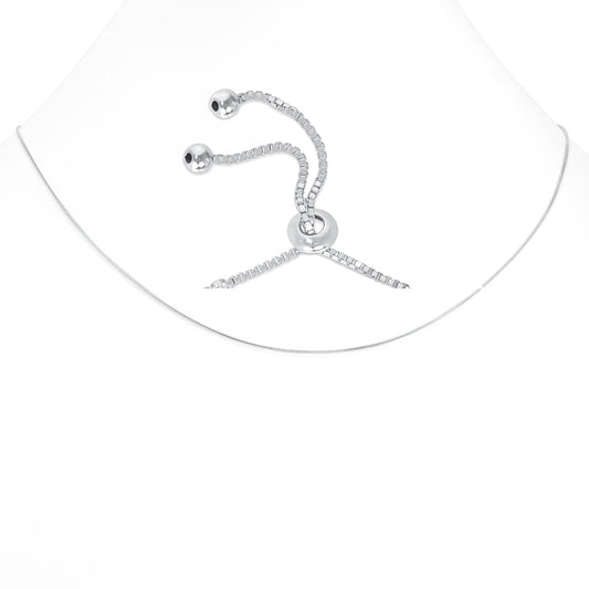 Silver 925 Snake 035 Adjustable Chain. SNAKE035-ADJ-22