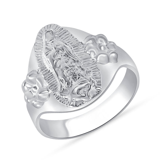 Silver 925 MEX Virgin (Virgen de Guadalupe) Mary Ring. VMRING01