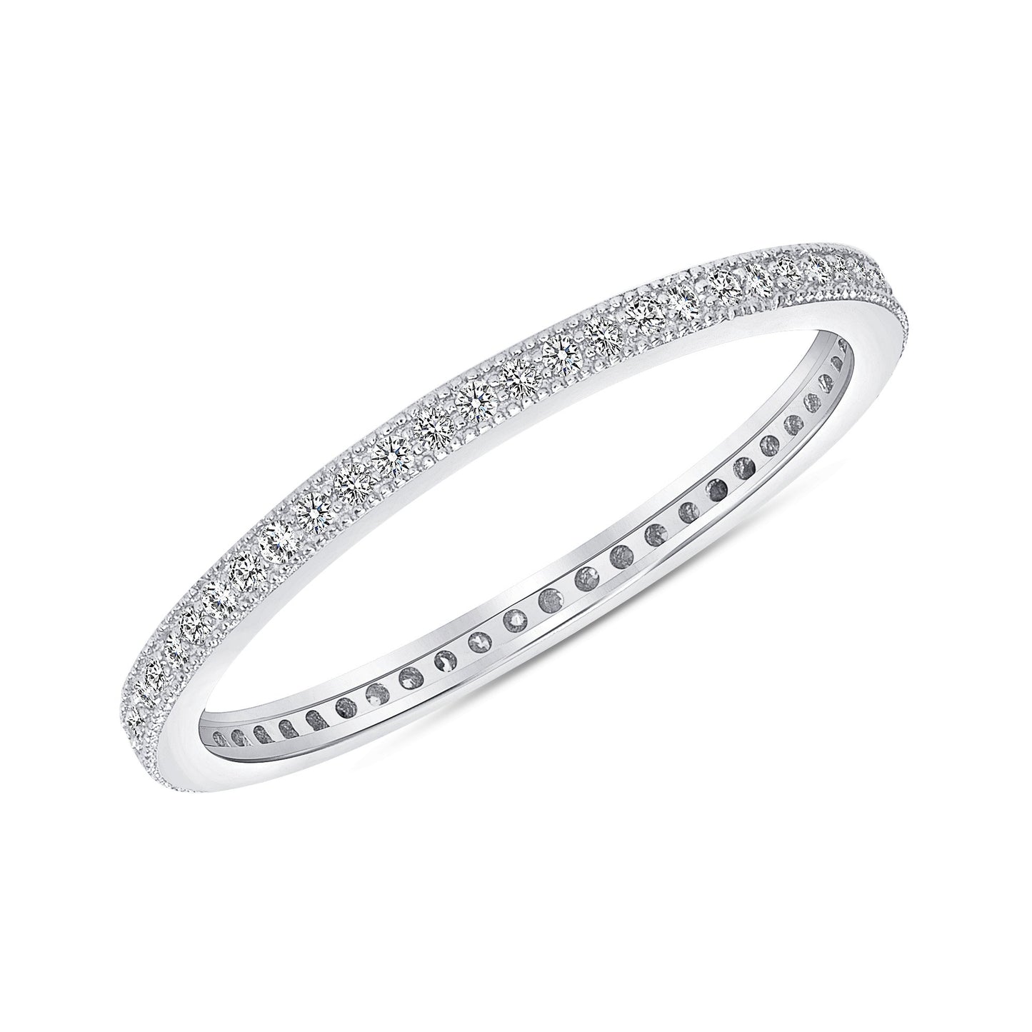 Sterling Silver Pave Band