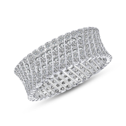 Sterling Silver Pave Setting Band