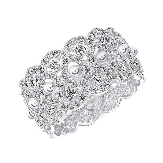 Sterling Silver Wide Designer Band